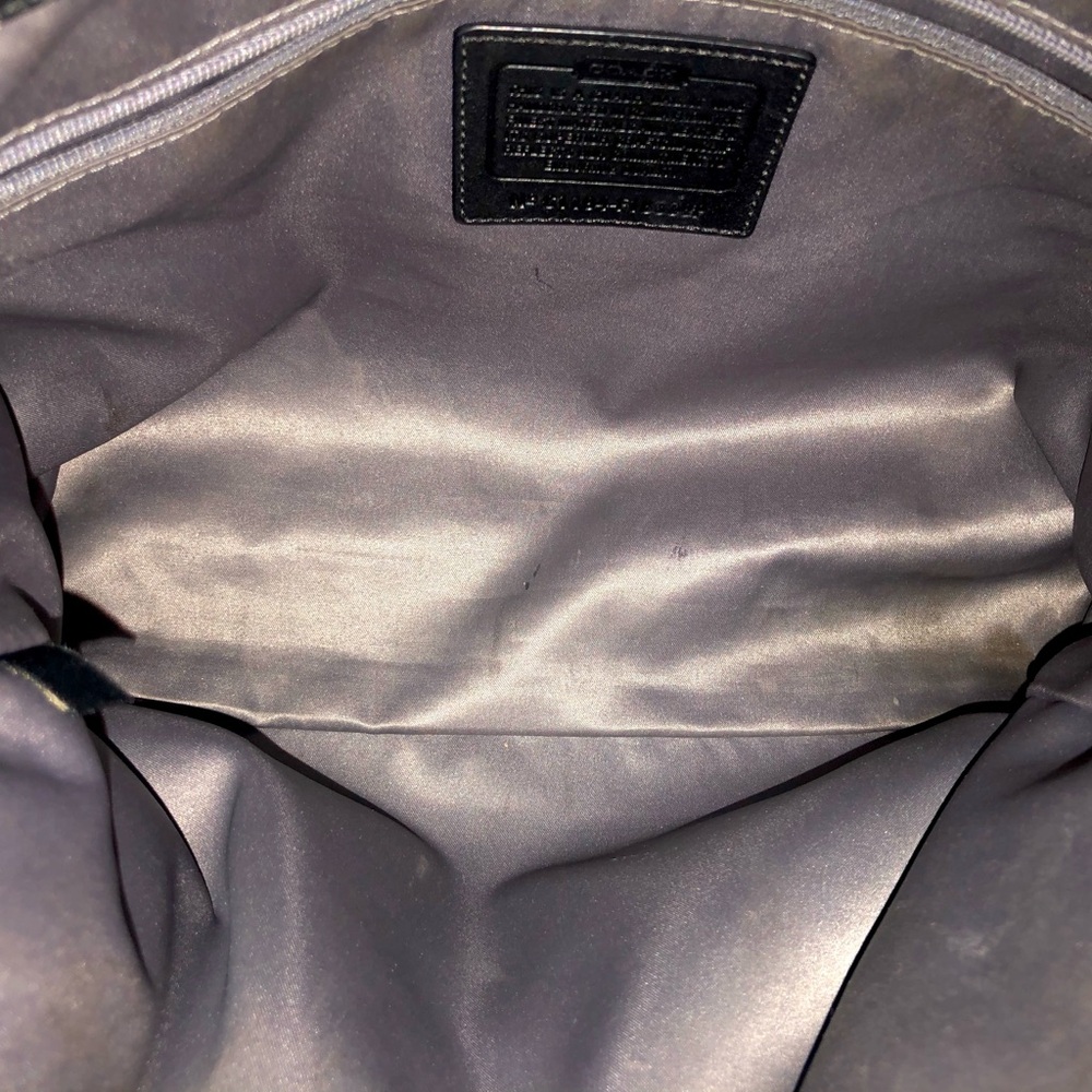 PREOWNED Coach Rare ASHLEY Black/Gray Shoulder Bag w/ Signature Monogram F18008P - Picture 12 of 13